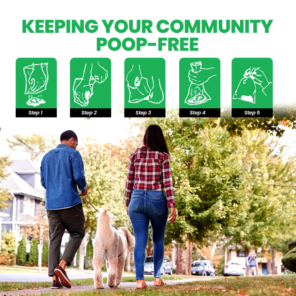 Bolsas de HOUNDSCOOP para espacios comunitarios y dispensadores.