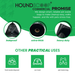 Perforación fácil de las bolsas HOUNDSCOOP para recogidas rápidas.