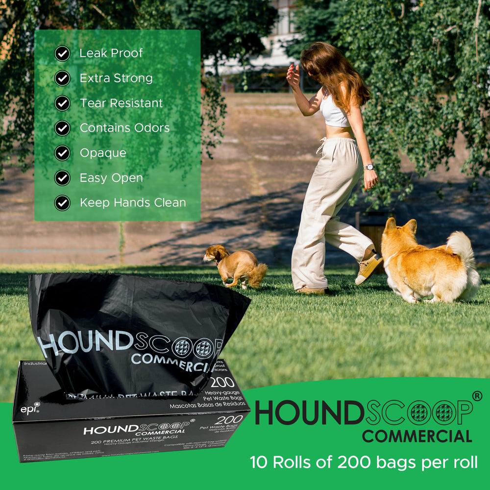 Caja de rollos HOUNDSCOOP protege las bolsas para uso continuo.