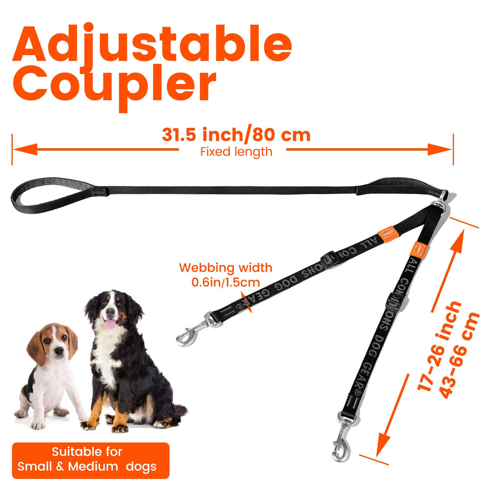 Acoplador doble HOWGO para controlar dos perros de forma independiente