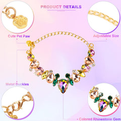 HOWWFALY collar ajustable en cadena de oro, ideal para mascotas de tamaño diverso