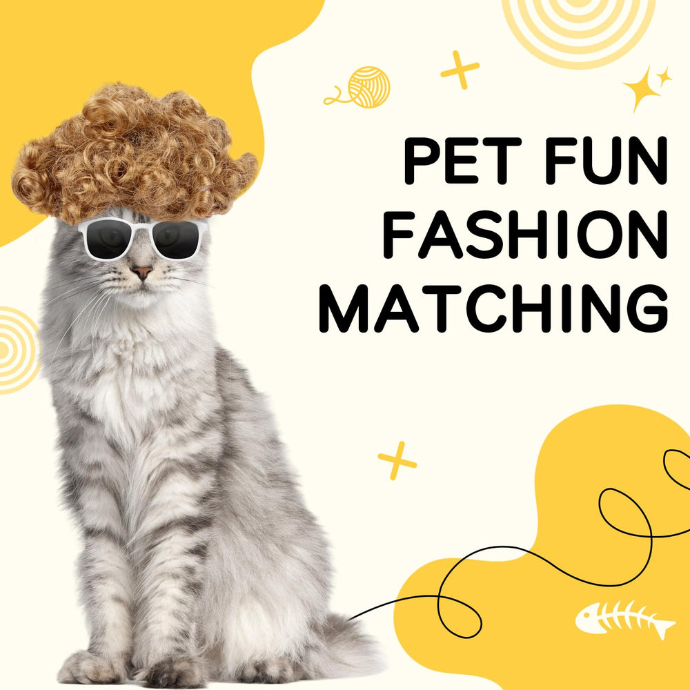 HOWWFALY peluca afro para gato, con ajuste elástico seguro