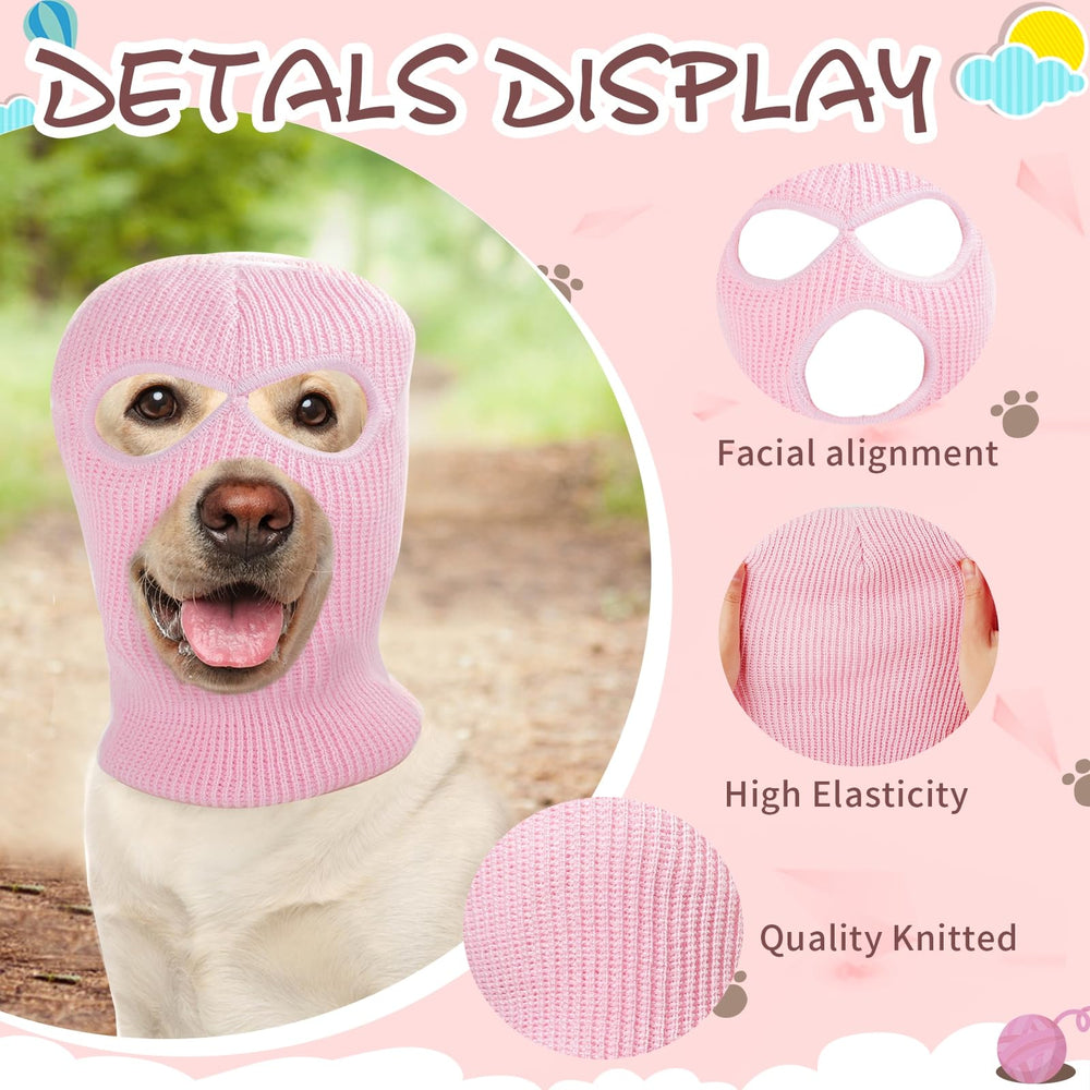 Protección de orejas para perro en rosa, ayuda a mantener el calor en días fríos.