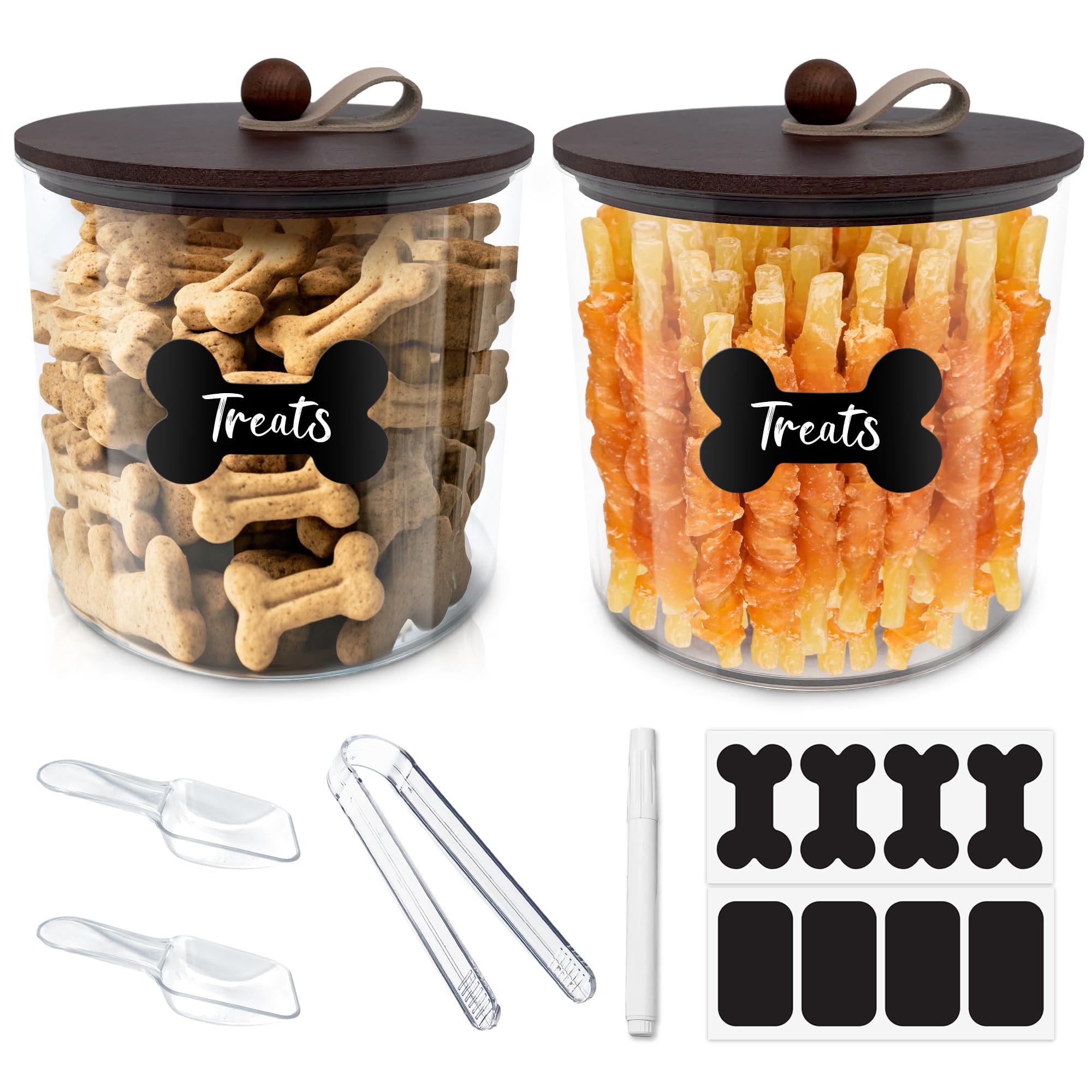 HOYTAMDAR dos contenedores para alimento de perro, frontal, ideal para mantener la comida fresca.