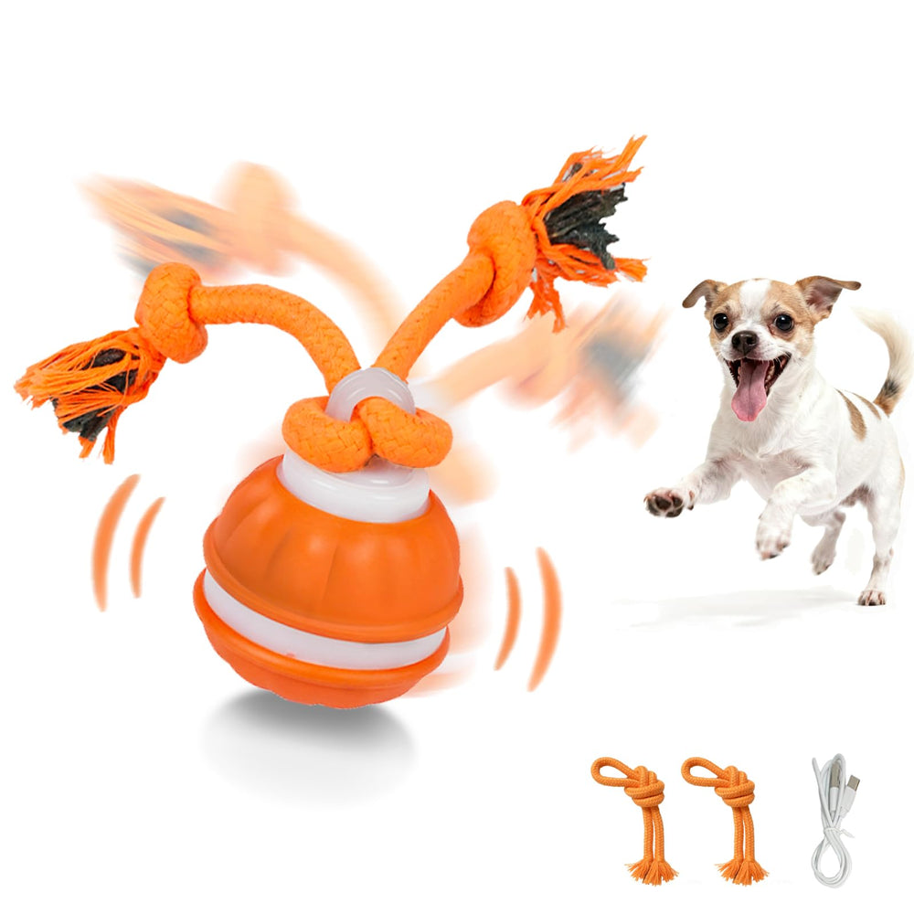 HPCDXBP bola interactiva con cuerda y chirriador para perros pequeños.