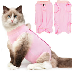Hpetppy Cat Recovery Suit en uso postquirúrgico protegiendo la herida