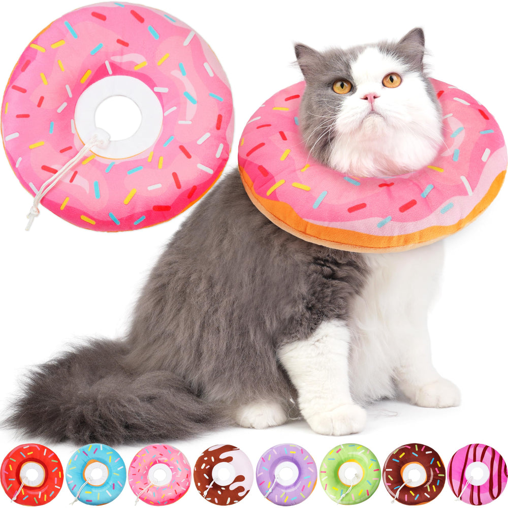 Hpetppy collar-gato cono rosquilla, cómodo para recuperación suave.