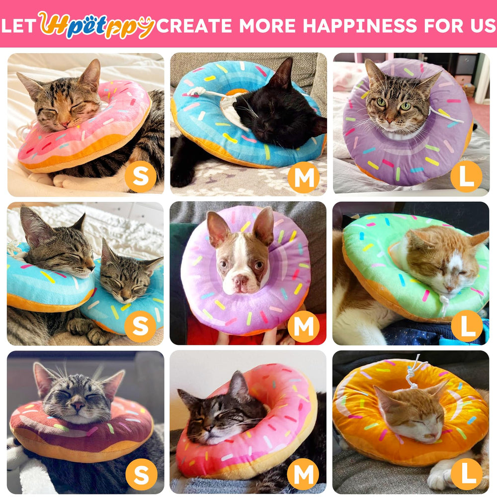 Hpetppy collar-gato diseño-adorable-dona, aspecto encantador para gatos.