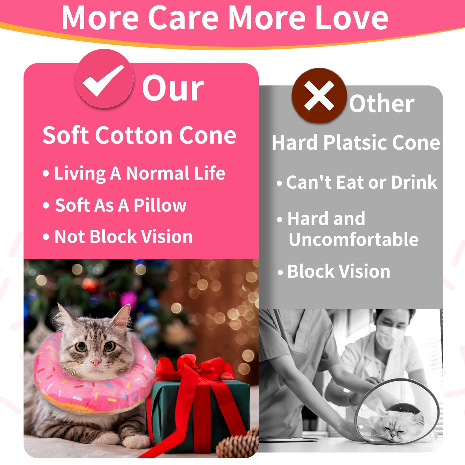 Hpetppy collar-gato uso-diario, cómodo y ligero para días.