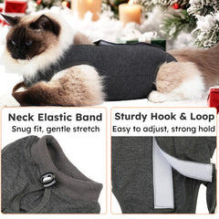 Hpetppy mono de recuperación para gato, ajuste de cuello, soporte suave.