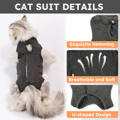 Hpetppy mono de recuperación para gato, cierre de velcro, puesta rápida.