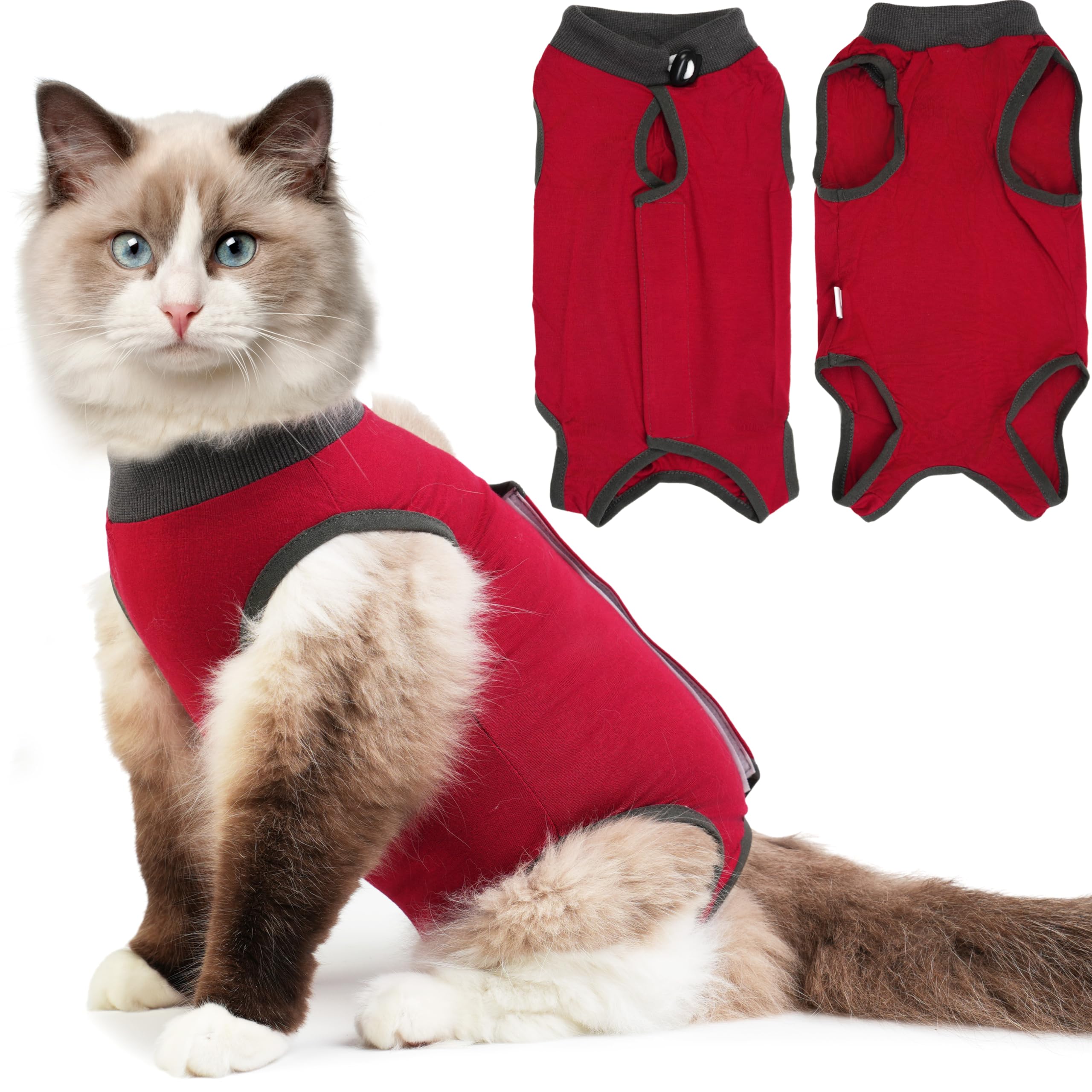 Hpetppy: ajuste-cuello-elastico para recuperación cómoda del gato.