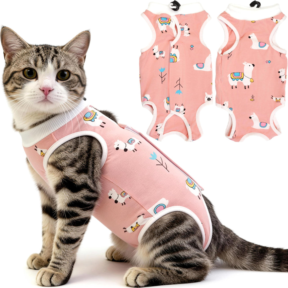 Hpetppy traje recuperación gato abdomen protege suturas y facilita curación.