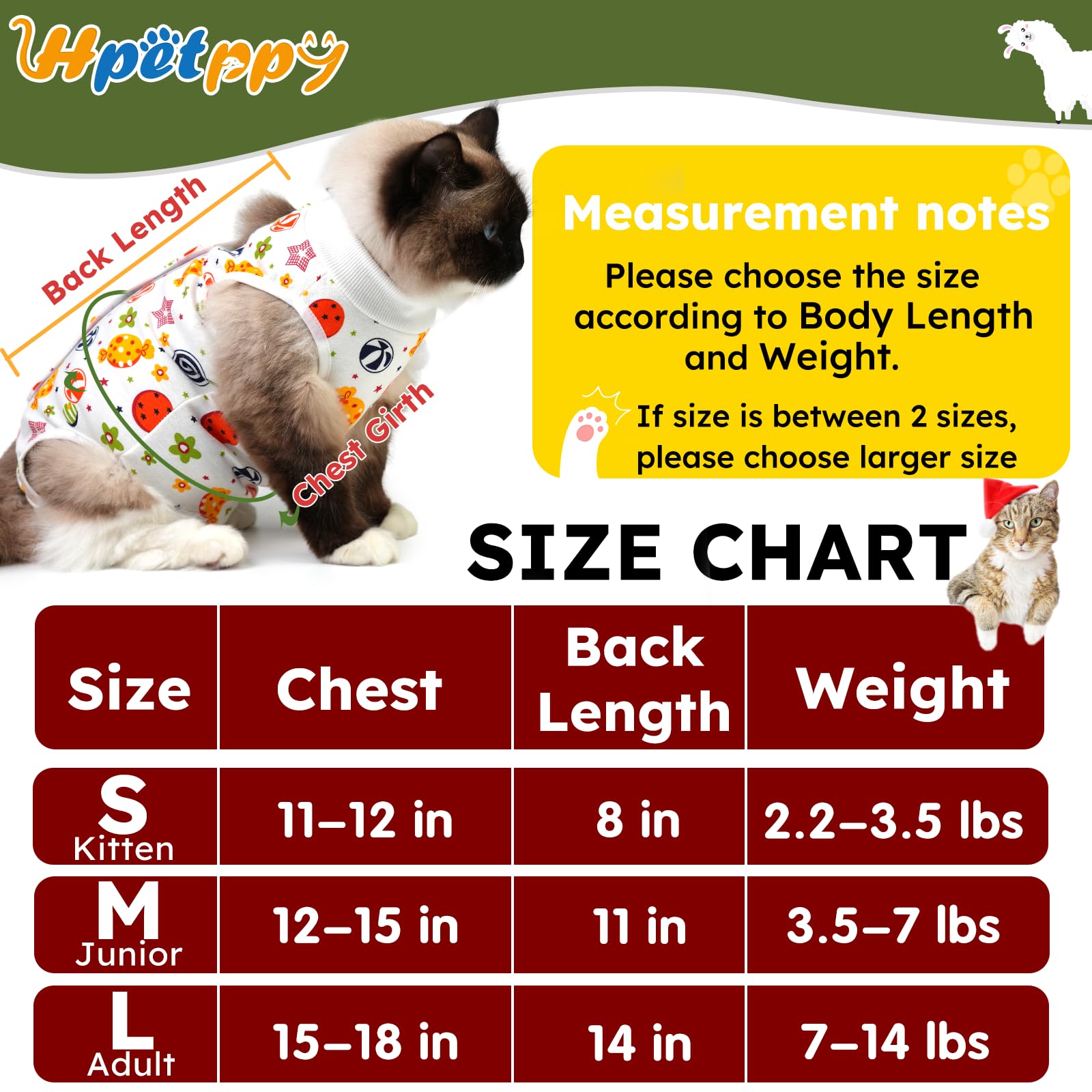 Hpetppy: detalle de cuello elástico del traje para ajuste cómodo del gato.