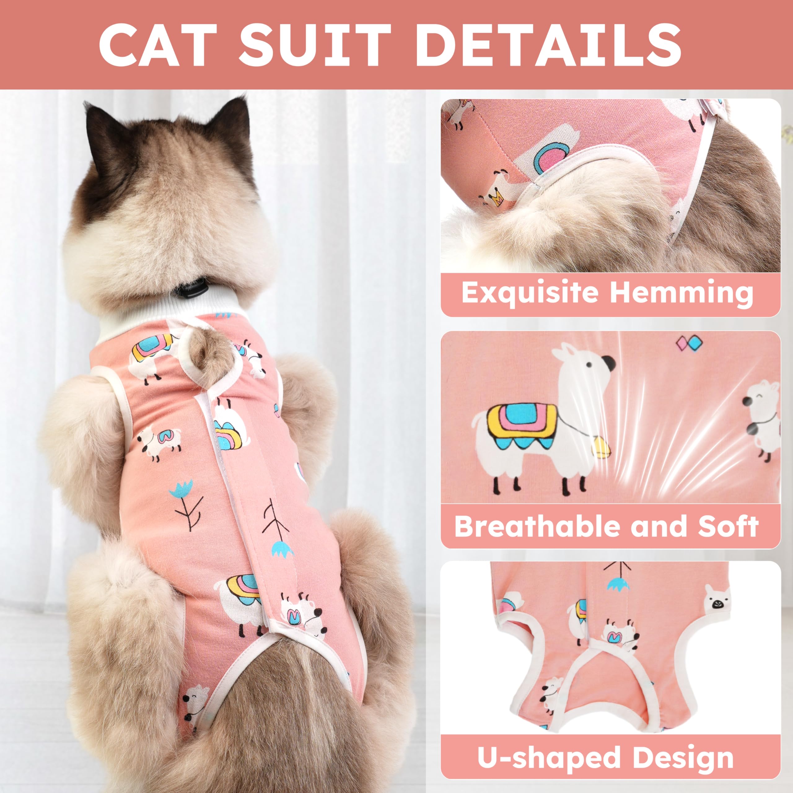 Hpetppy traje recuperación gato, disponible en tallas S/M/L para diferentes cuerpos