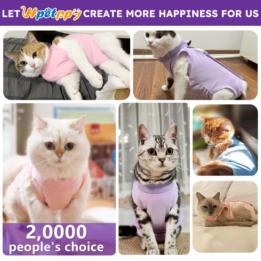 Hpetppy Traje recuperación gatos uso interior cómodo, ideal como pijama