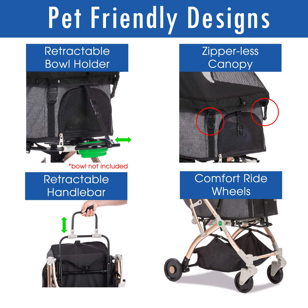 HPZ Pet Rover Lite cierre sin cremallera para acceso inmediato