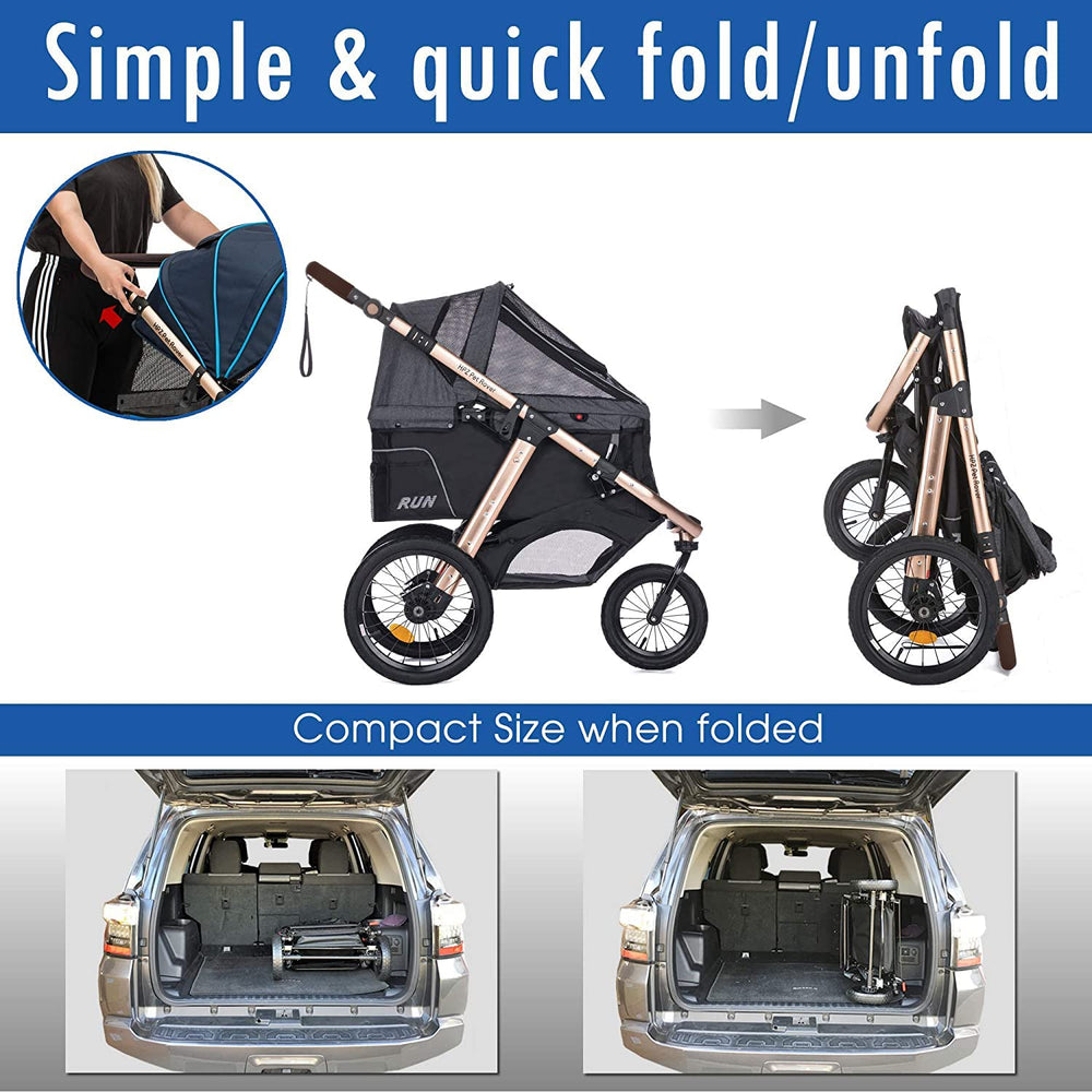 HPZ Pet Rover Run mango ergonómico ajustable para cualquier altura.