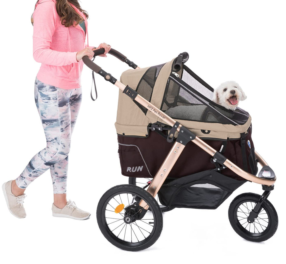 HPZ Pet Rover Run con ruedas de goma aireadas para paseos suaves.