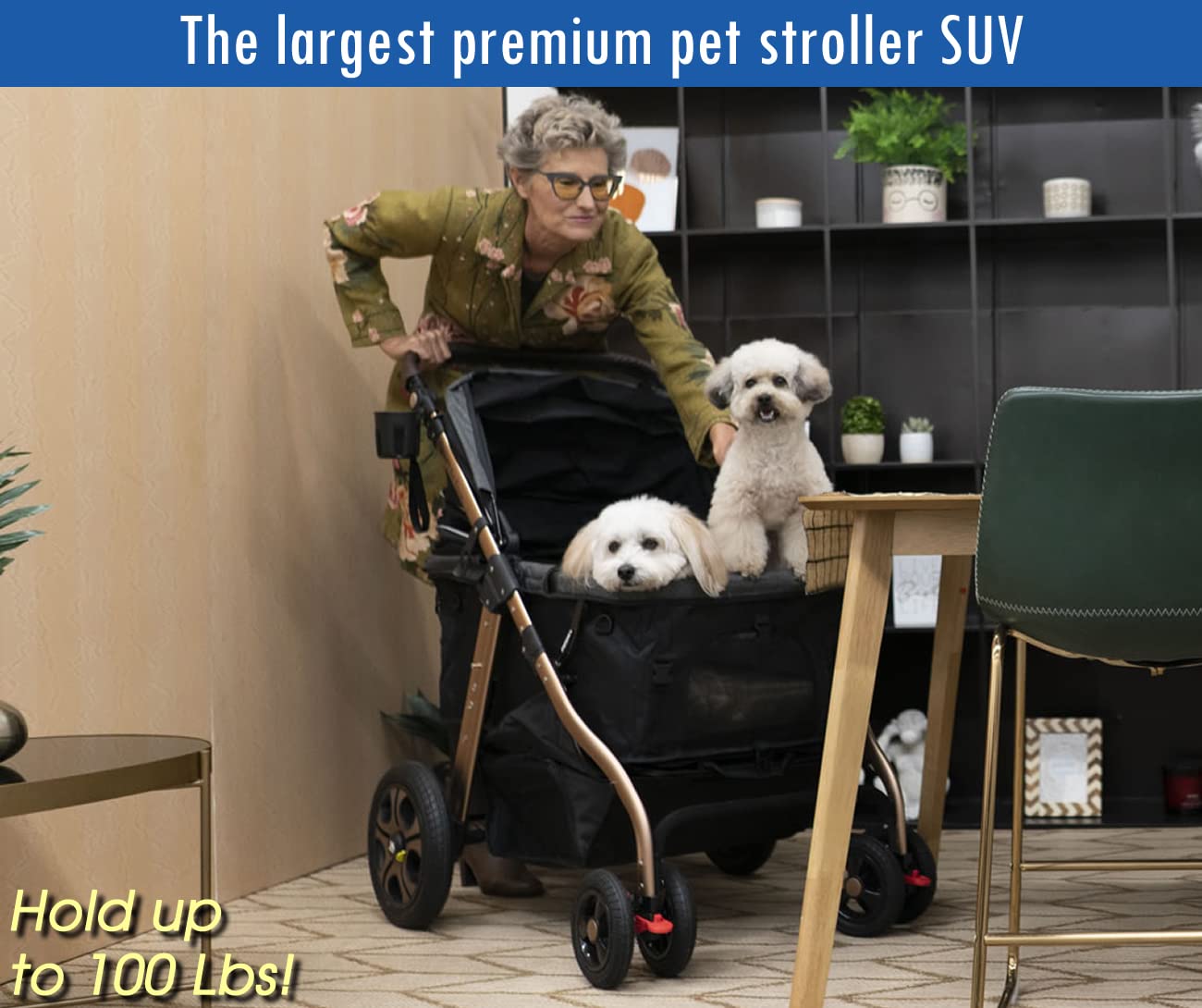 HPZ Pet Rover Titan-HD: ruedas todo terreno para estabilidad en cualquier superficie