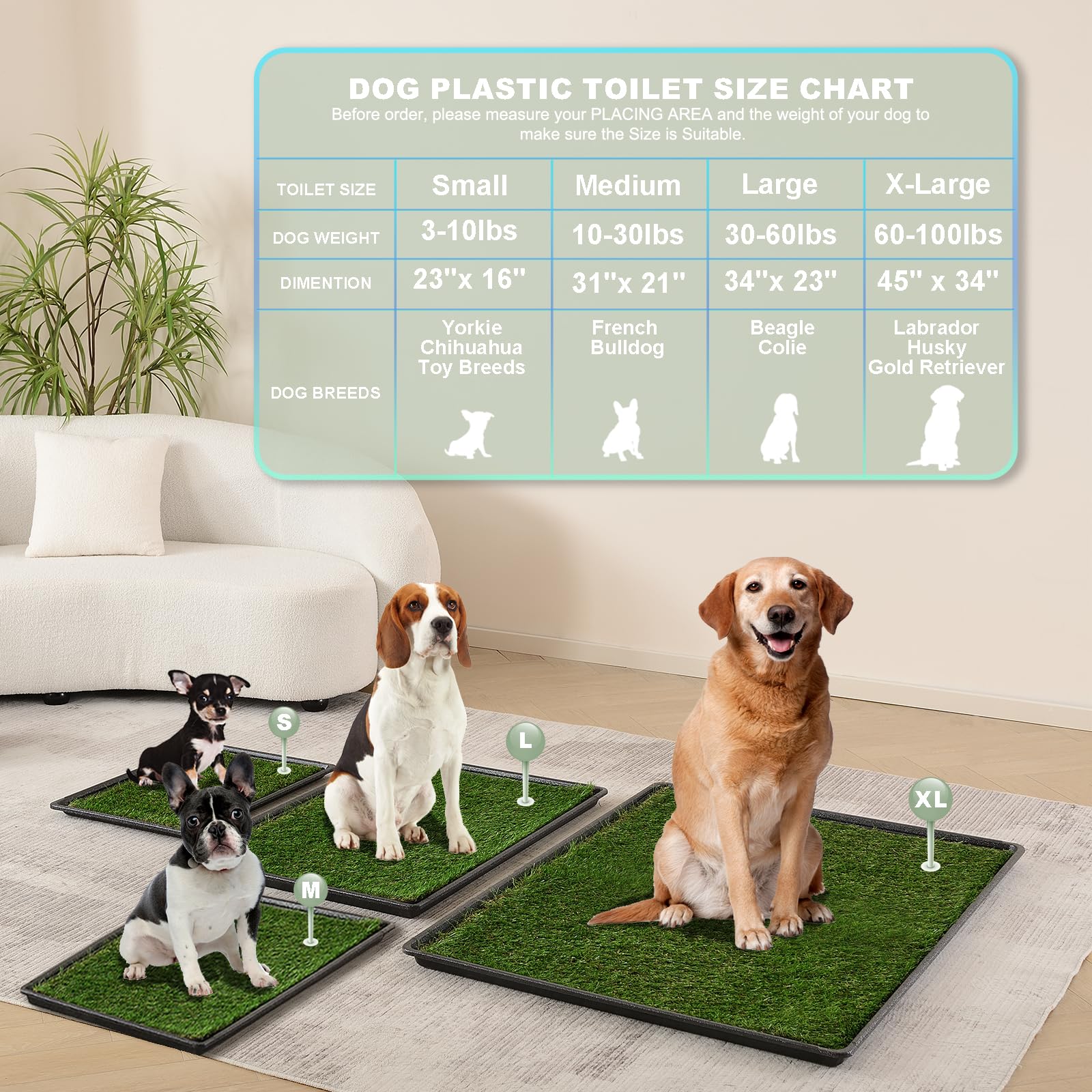 HQ4US 4LEGS uso en balcón o patio para perro, solución de potty