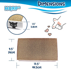 HQRP rasca-gato de cartón, doble cara, superficie resistente para redirigir rayones.