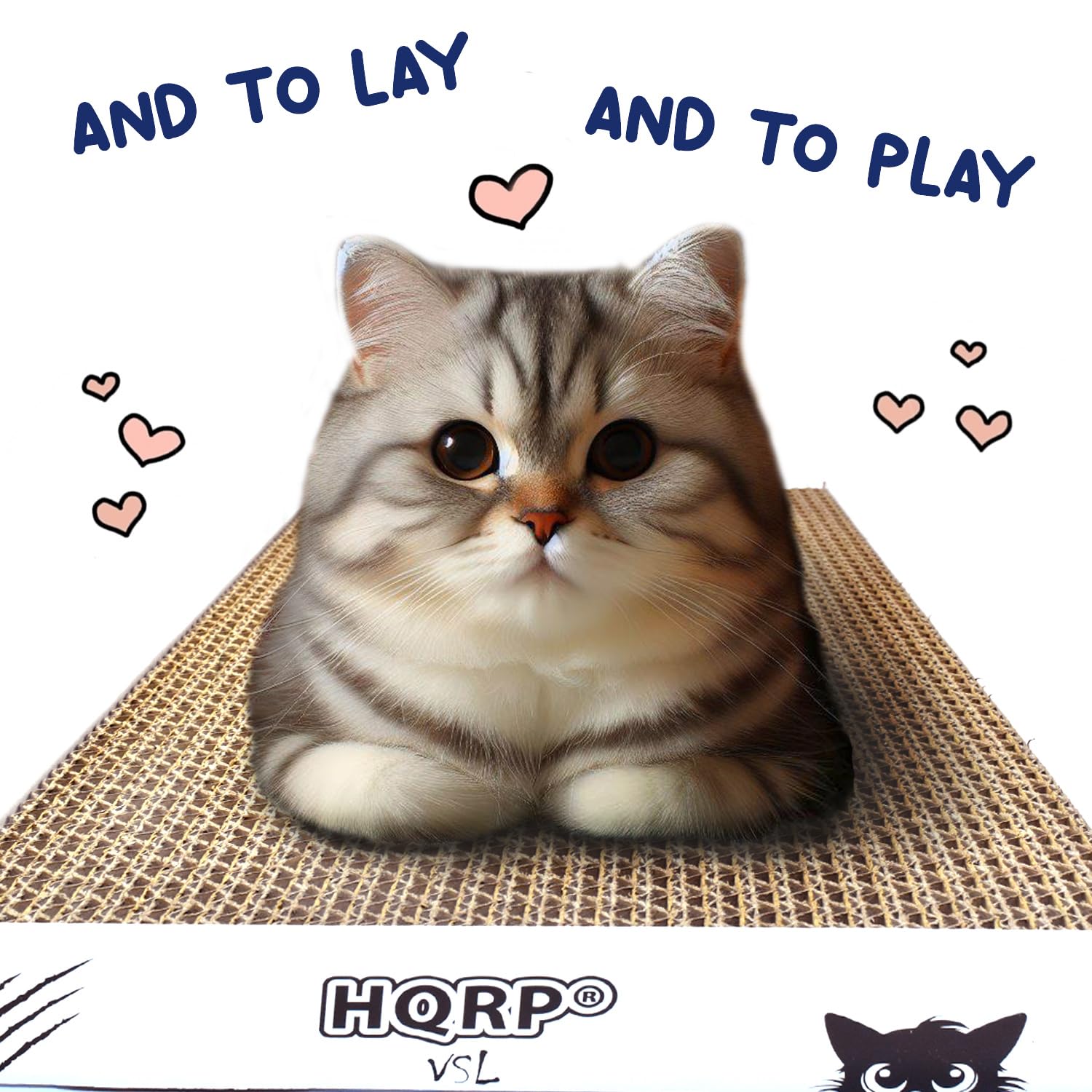 HQRP rasca-gato de cartón protege muebles durante juego.