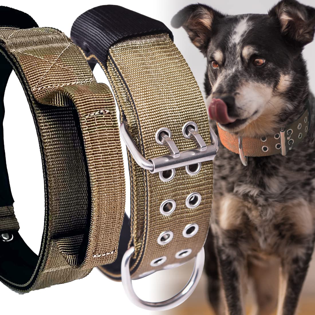 HQSHNY collar para perros grandes con asa reforzada para mayor control.