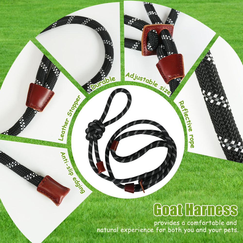 Arnés HRYOML cómodo y seguro para paseo y control de la cabra.