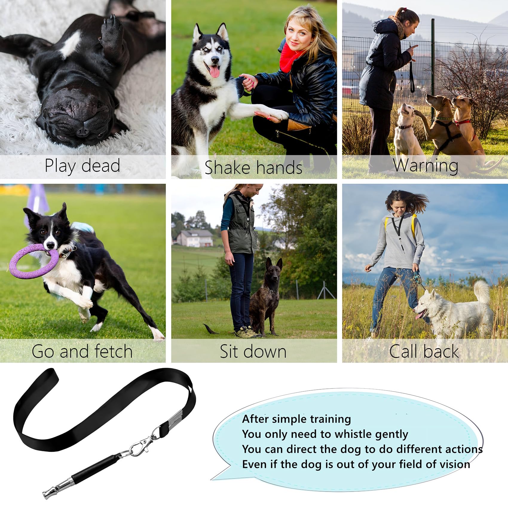 HRYYDS silbato con comando remoto: llama al perro sin gritar