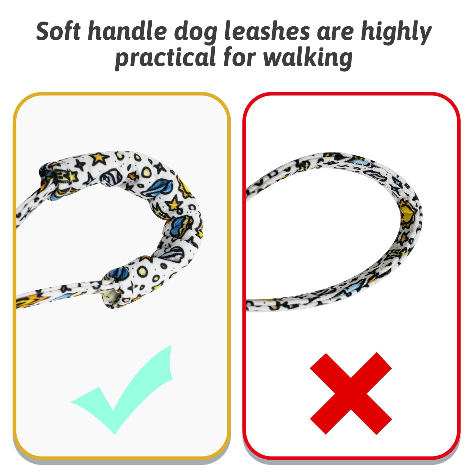 HSIGIO correa de 5 pies para perro, longitud ideal para libertad controlada.