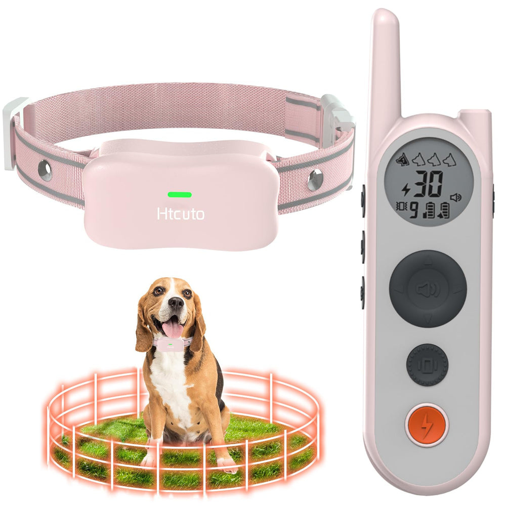 Htcuto: cerca inalámbrica para perro en exterior con contención segura.