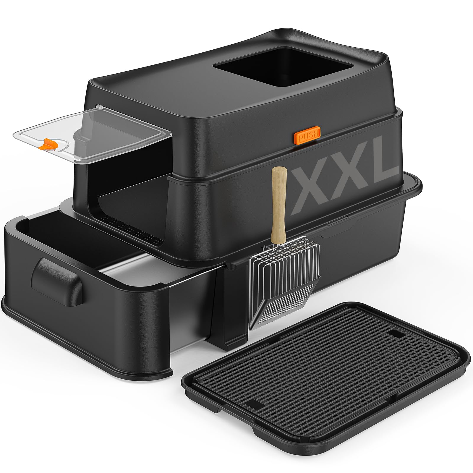 HTII-E caja arenera XXL con cajón para limpieza fácil