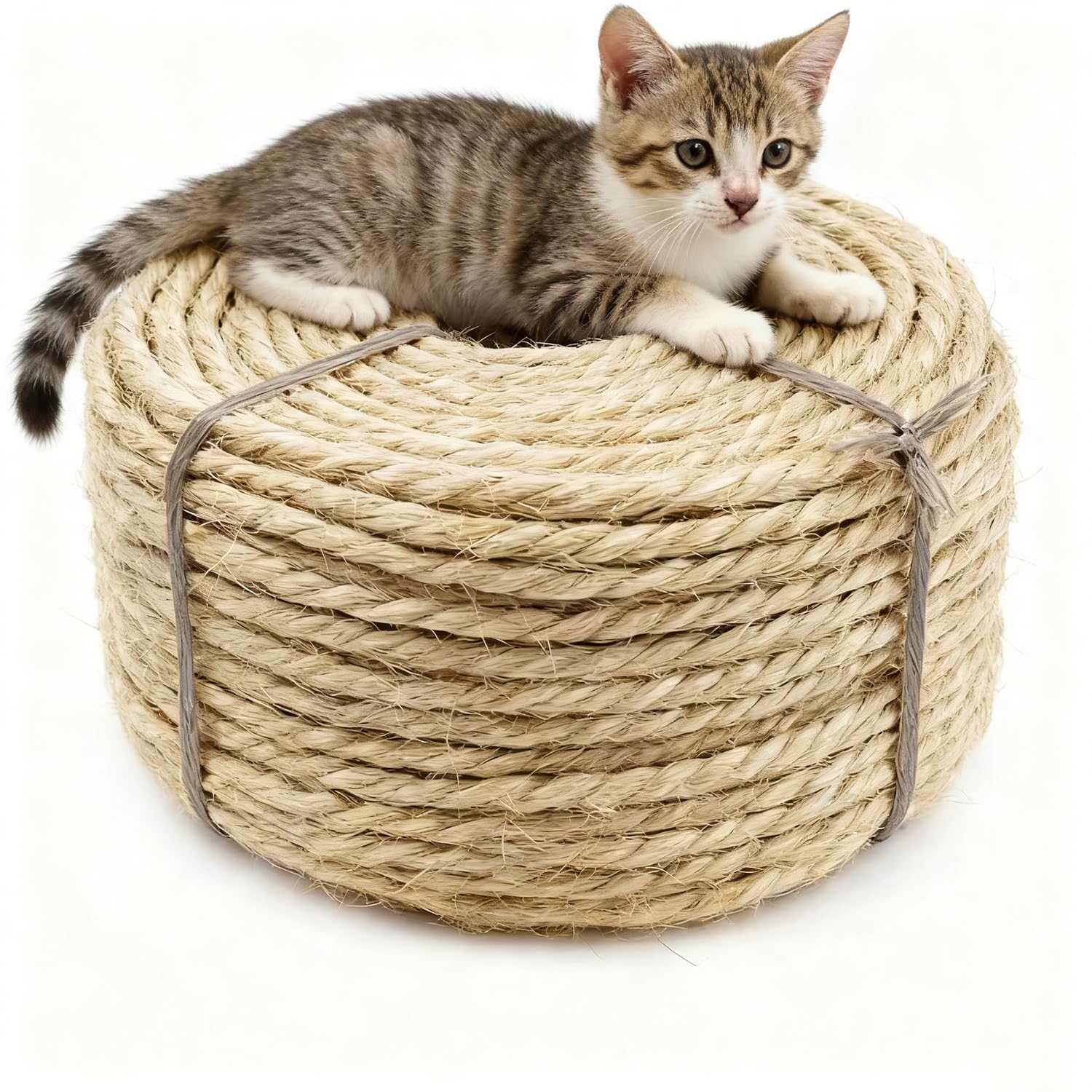 HTJZWG cuerda de sisal para árbol de gato, reemplazo duradero.