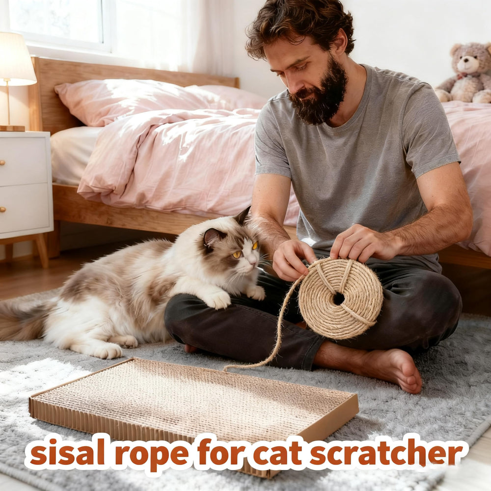 HTJZWG cuerda sisal para poste rascador, material resistente.