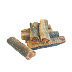 Textura crujiente de Hubert Premium Rollos de Piel de Salmón ideal para premiar