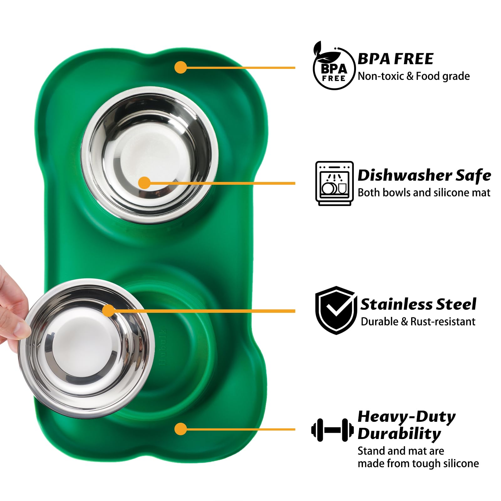Hubulk Pet: alfombrilla de silicona antderrame para proteger el suelo.