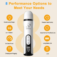 huefain groom pro batería USB de 2000mAh para sesiones largas.