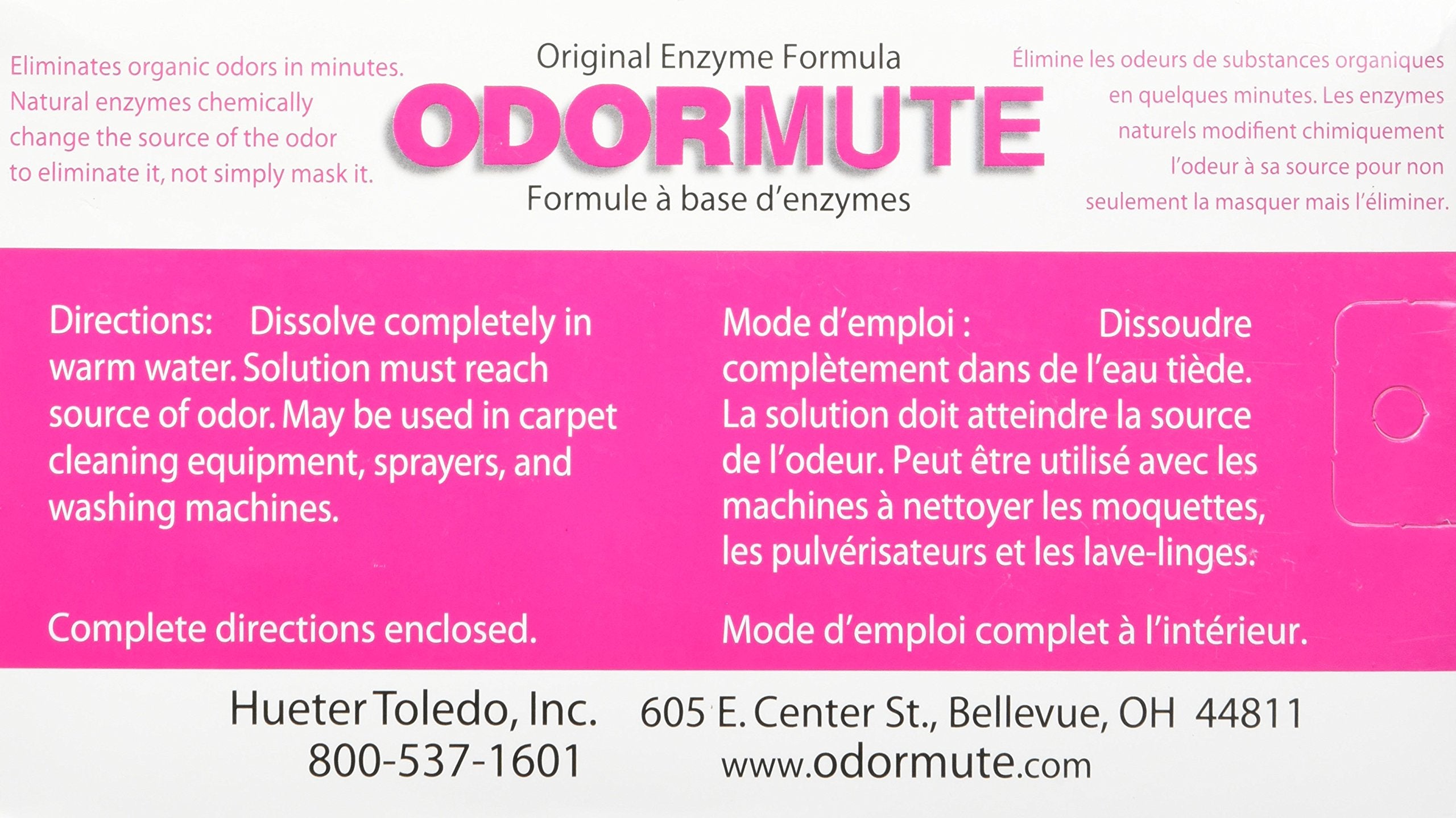 Hueter Toledo Odormute, uso con máquina de limpieza, tratamiento eficaz para olores.