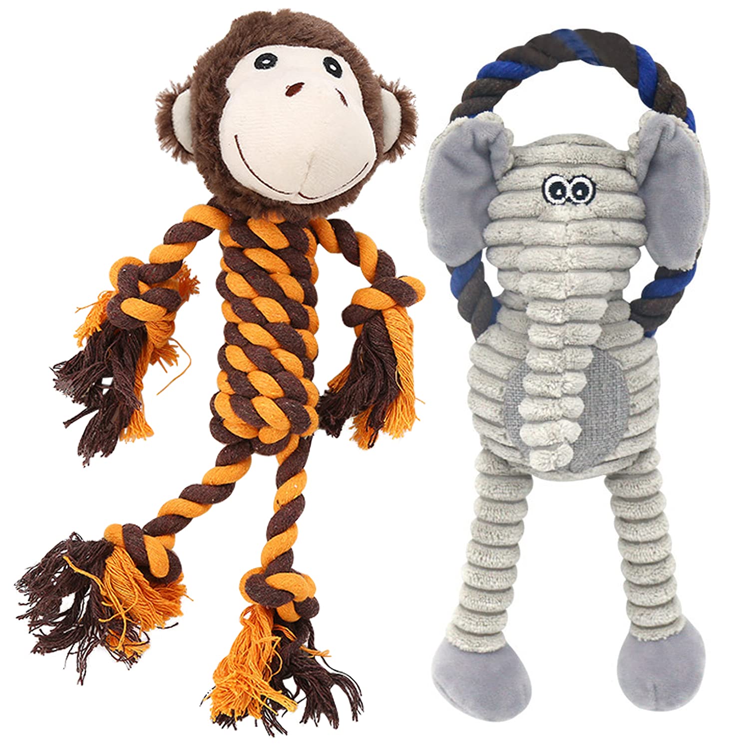 Juguete de cuerda HUGEME con mono, ideal para mordidas y juego activo.