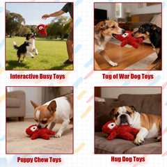 HUGEME JUGUETE PARA PERRO: PELUCHE SUAVE, IDEAL PARA DIENTES Y MORDISCOS.