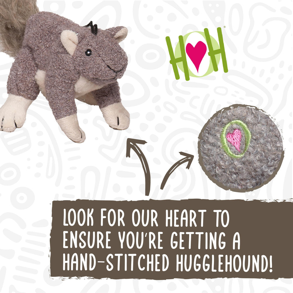 HuggleHounds Ardilla Feller, construcción duradera para juego intenso manteniendo suavidad