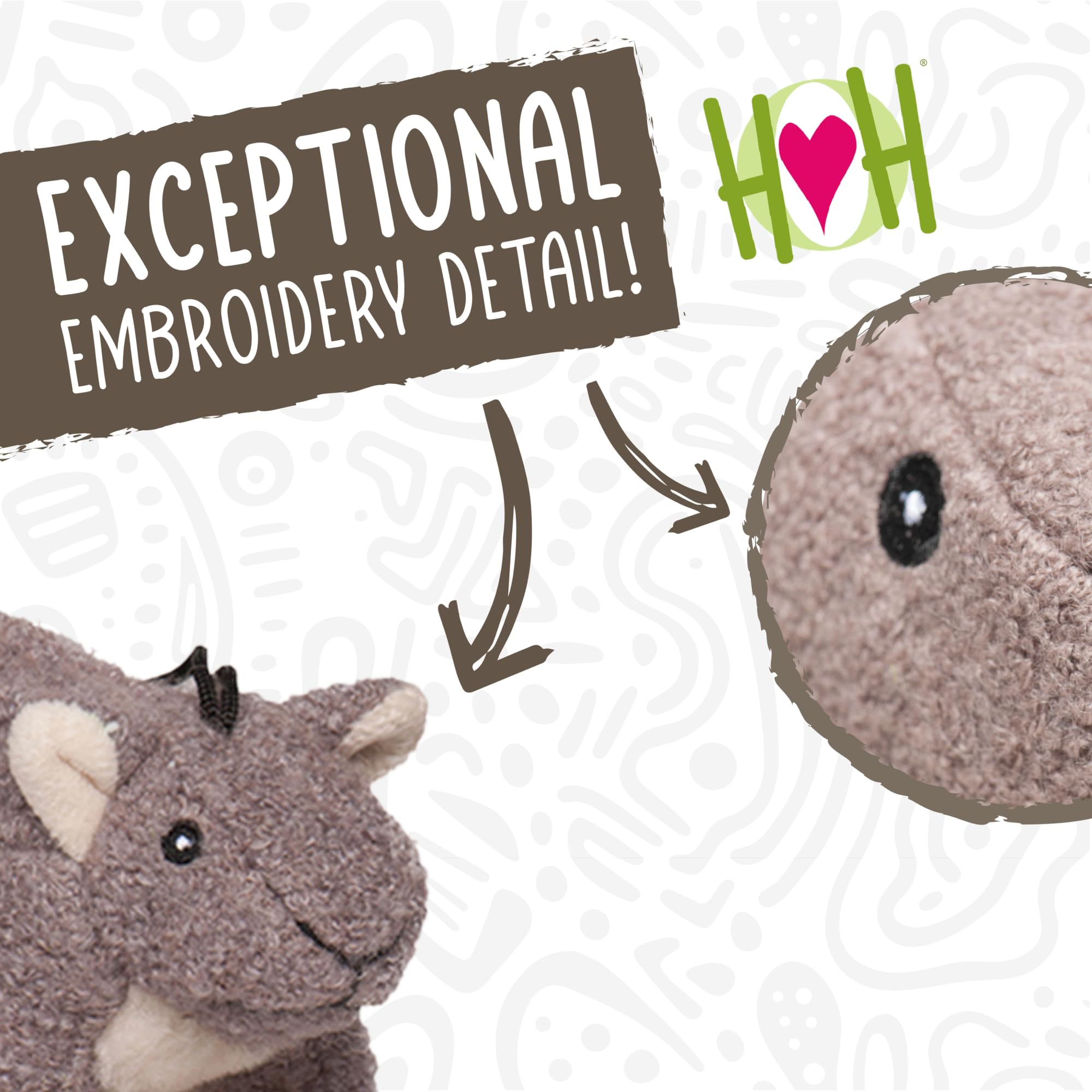 HuggleHounds Ardilla Feller, detalle de textura suave para un contacto cómodo