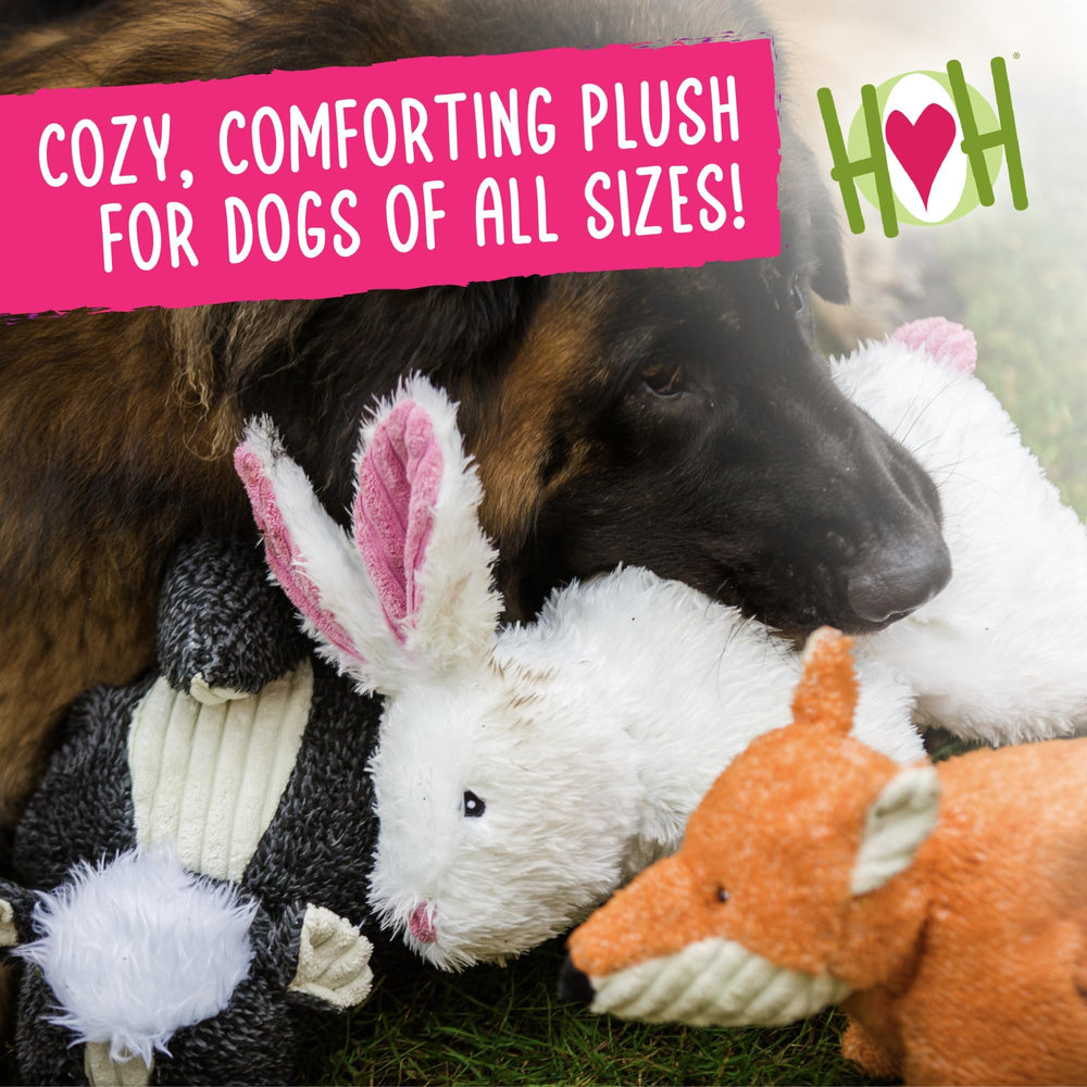 HuggleHounds Conejo Squooshie Sonajero, ideal para juego interactivo.