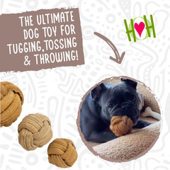 HuggleHounds cuero curtido natural para un juego seguro.