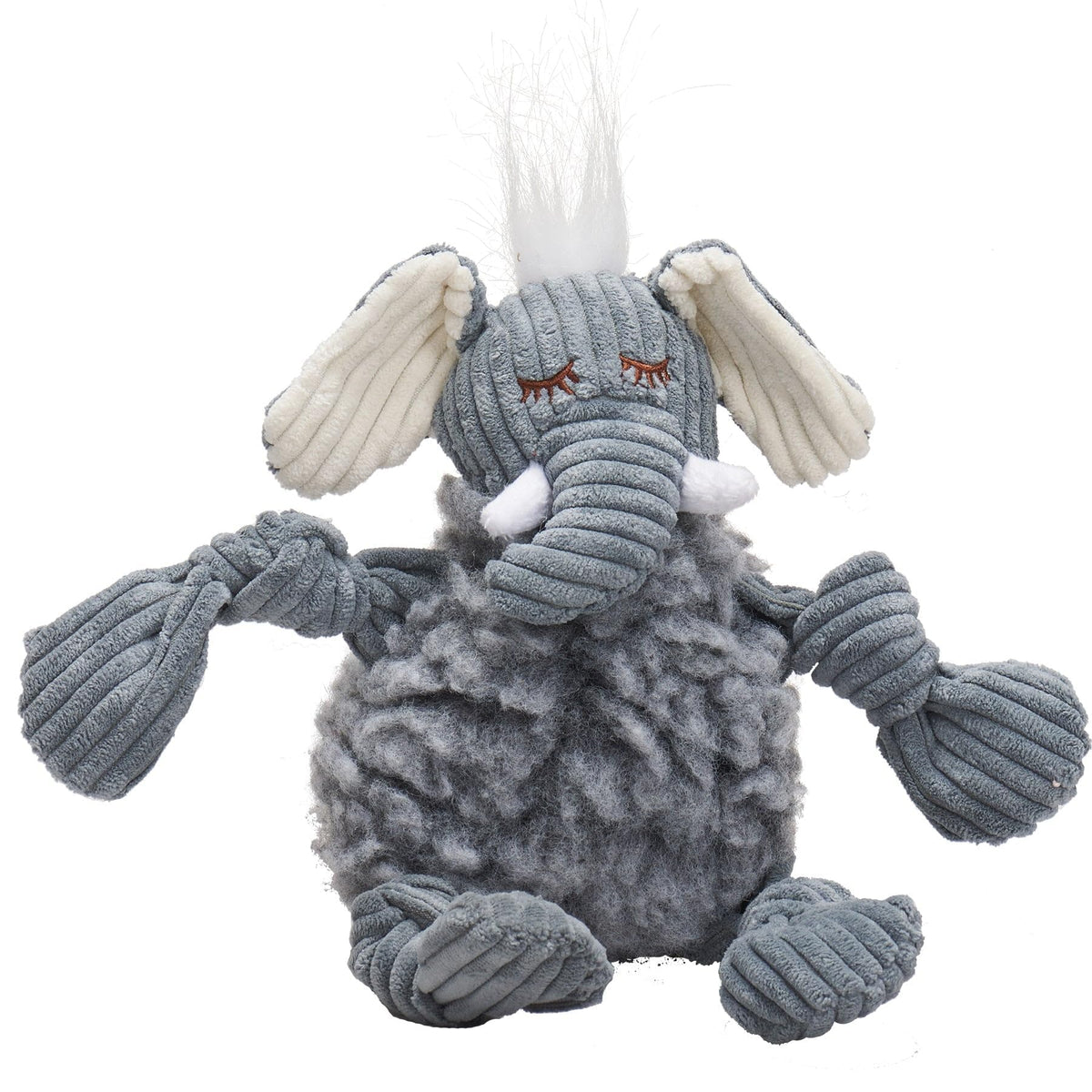 HuggleHounds Ellamae Knottie peluche elefante suave para perros