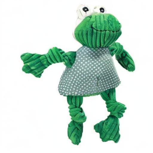 HuggleHounds Fergie Frog Knottie regalo ideal: perfecto para perros curiosos.
