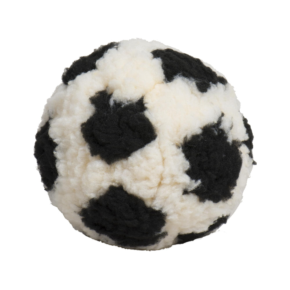 HuggleHounds HuggleFleece Balón de fútbol para perro de 8 pulgadas, ideal para juegos y entrenamiento