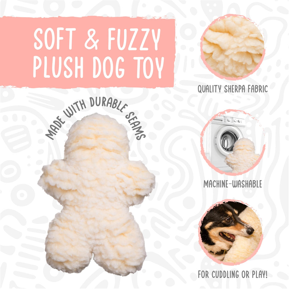 Acercamiento de la textura HuggleFleece, peluche suave para perros