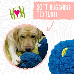 HuggleSnuffles-textura-suave de hugglefleece ofrece masticar con durabilidad.